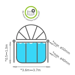 EXIT Overkapping Voor Frame Pool O360 Cm^ Zwembaden