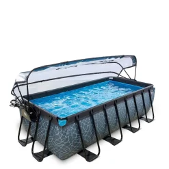 EXIT Zwembad Stone Met Overkapping (400X200 Cm)^ Zwembaden
