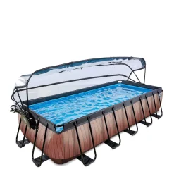 EXIT Zwembad Wood Met Overkapping (540X250 Cm)^ Zwembaden