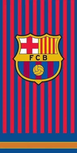 FC Barcelona Kinderstrandlaken (70X140 Cm) Rood/Blauw New