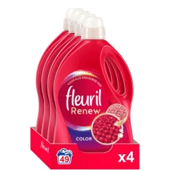 Fleuril Renew Liquid Color - Vloeibaar Wasmiddel - Voordeelverpakking - 4 X 49 Wasbeurten - 196 Wasbeurten Discount