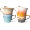 HKliving Cappuccinomok 70'S (O8,5 Cm) (300 Ml) (Set Van 4) Best