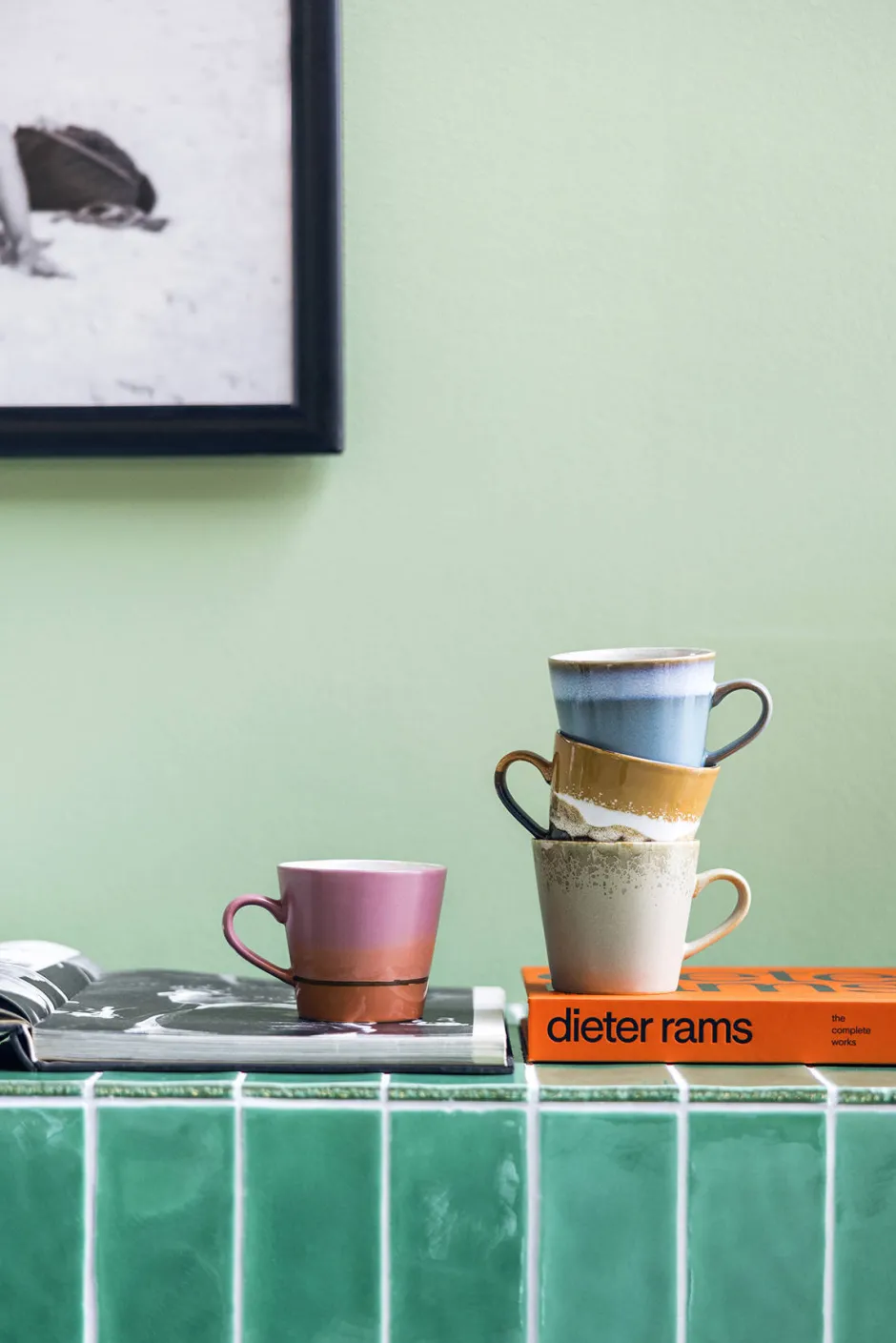 HKliving Cappuccinomok 70'S (O8,5 Cm) (300 Ml) (Set Van 4) Best