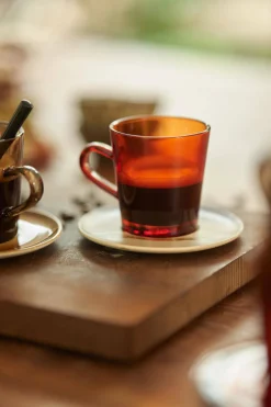 HKliving Koffieglas 70'S (O7,7 Cm) (200 Ml) (Set Van 4) New