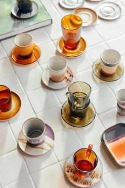 HKliving Koffieglas 70'S (O7,7 Cm) (200 Ml) (Set Van 4) Discount