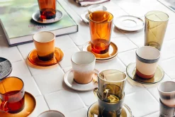 HKliving Theeglas 70'S (O8,7 Cm) (400 Ml) (Set Van 4) Clearance