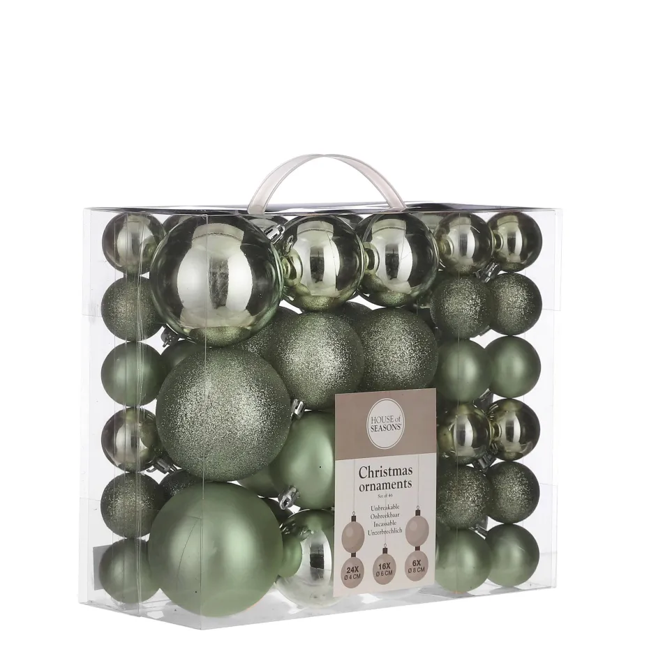 House of Seasons Kerstbal Onbreekbaar (Set Van 40) (O8 Cm) Discount