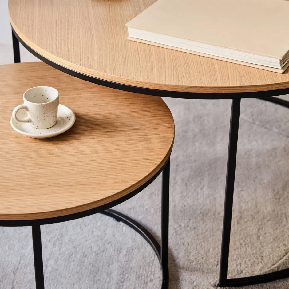 Kave Home Bijzettafel Rond (Set Van 2) Yoanna Clearance