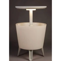 Keter Bijzettafel Illuminated Coolbar (Verlicht O50/57 Cm)^ Tuintafels