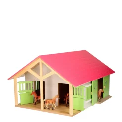 Kids Globe Paardenstal Schaal 1:24^ Houten Speelgoed