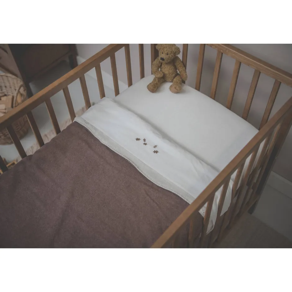 Koeka Falling Leaves Baby Wieglaken 80X100 Cm Wit Best