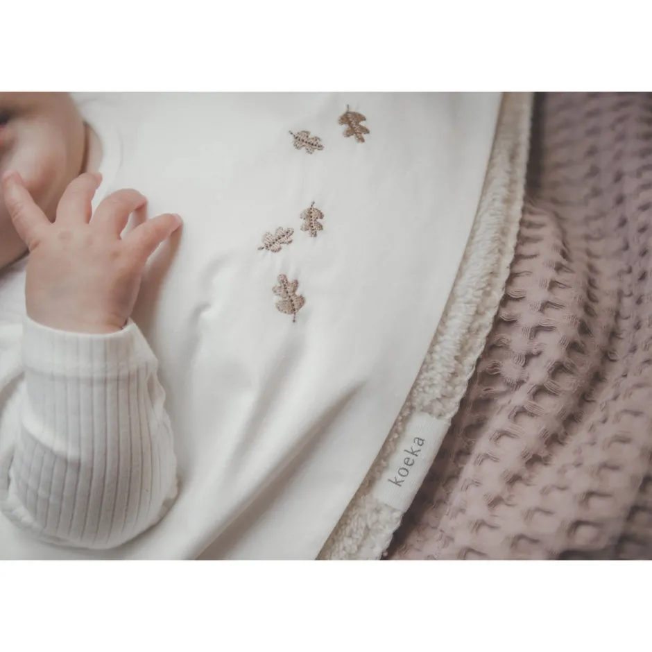 Koeka Falling Leaves Baby Wieglaken 80X100 Cm Wit Best