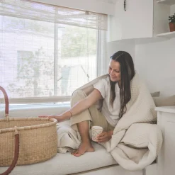 Koeka Oslo Plaid Wafel/Teddy 140X200 Cm Natural/Pebble (140X200 Cm) Online