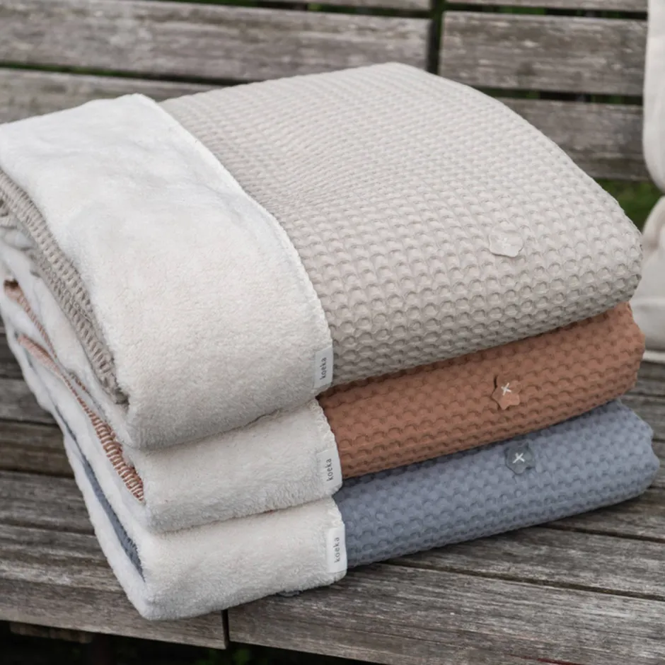 Koeka Oslo Teddy Eenpersoonsdeken Sand/Pebble (200X140 Cm) Best