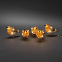 Konstsmide Kerstlichtsnoer Vogels (400 Cm) (5 Vogels) (40 Led) (Rood) Outlet