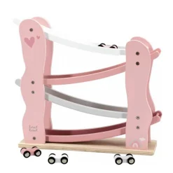 Label Label Wood Houten Auto Glijbaan Roze^ Houten Speelgoed