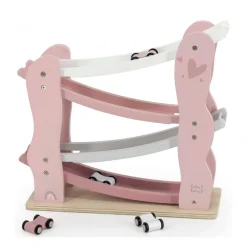Label Label Wood Houten Auto Glijbaan Roze^ Houten Speelgoed