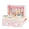 Label Label Wood Houten Kookfornuis Met Accessoires Roze^ Houten Speelgoed
