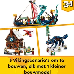 LEGO Creator Vikingschip En De Midgaardslang 31132^ Lego