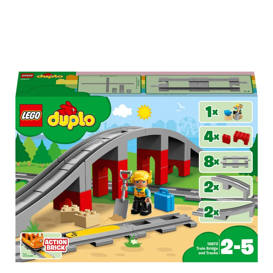 LEGO Duplo Treinbrug En -Rails 10872^ Peuterspeelgoed