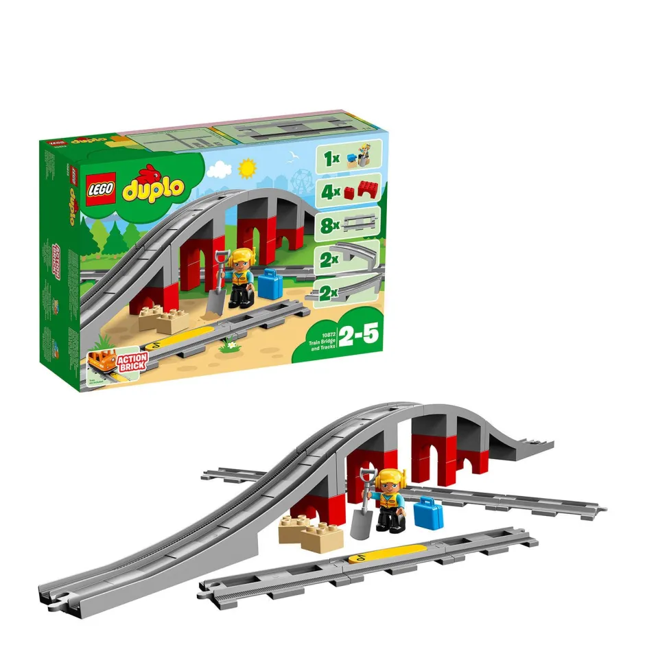 LEGO Duplo Treinbrug En -Rails 10872^ Peuterspeelgoed