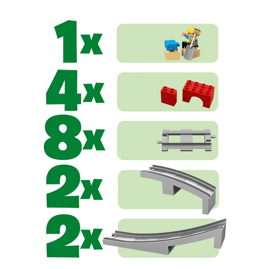 LEGO Duplo Treinbrug En -Rails 10872^ Peuterspeelgoed