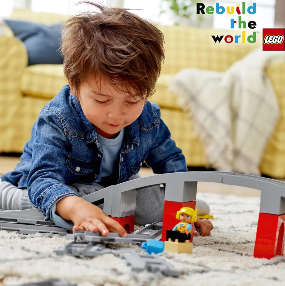 LEGO Duplo Treinbrug En -Rails 10872^ Peuterspeelgoed