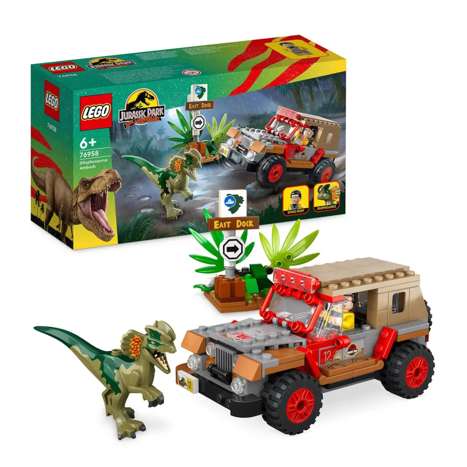 LEGO Jurassic World Dilophosaurus Hinderlaag 76958^ Bouwspeelgoed