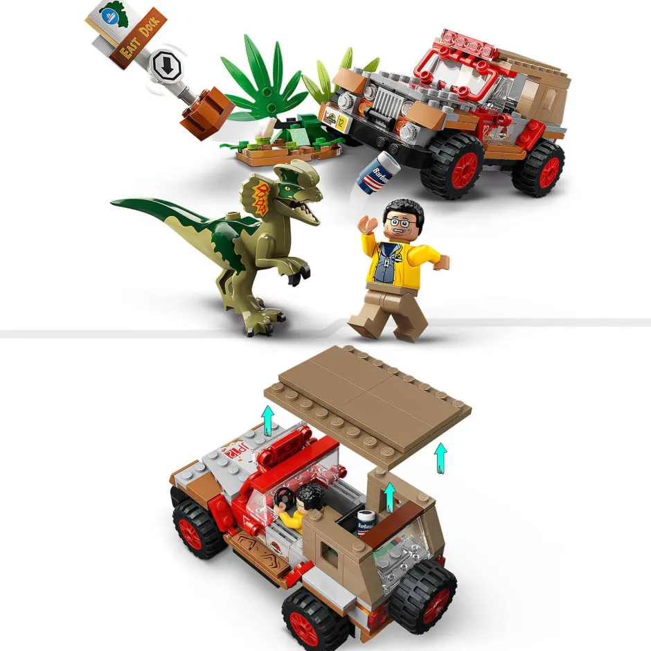 LEGO Jurassic World Dilophosaurus Hinderlaag 76958^ Bouwspeelgoed