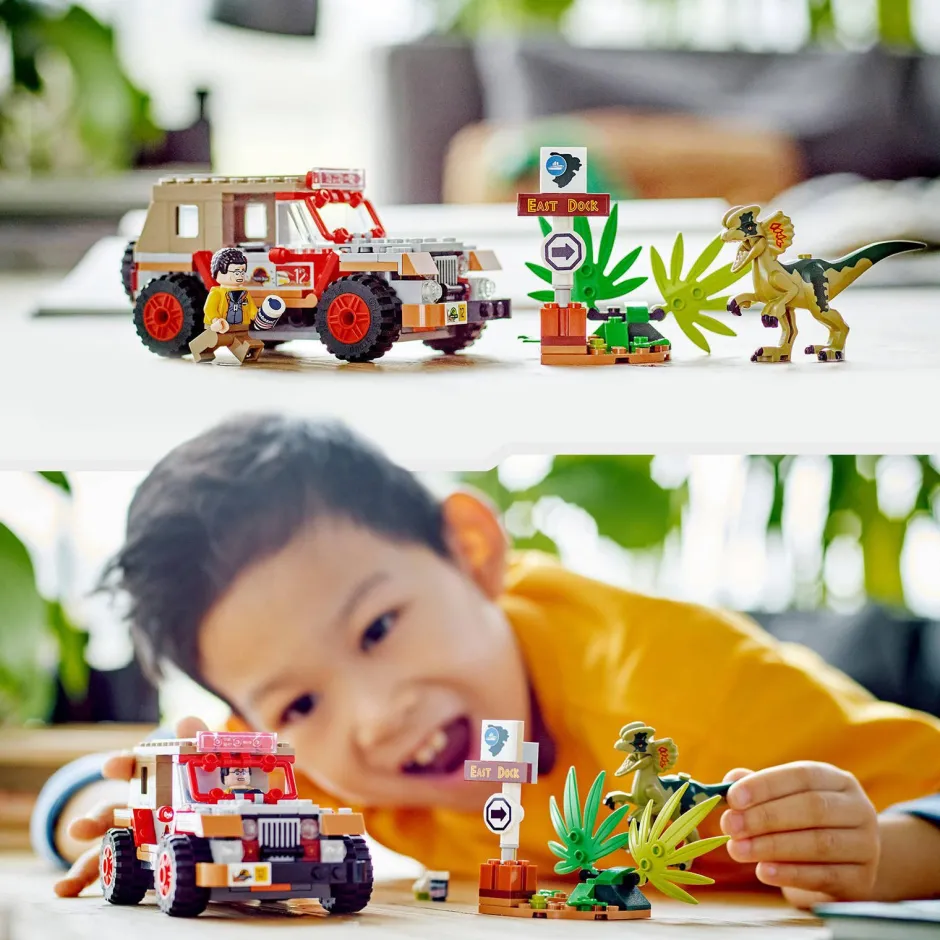 LEGO Jurassic World Dilophosaurus Hinderlaag 76958^ Bouwspeelgoed