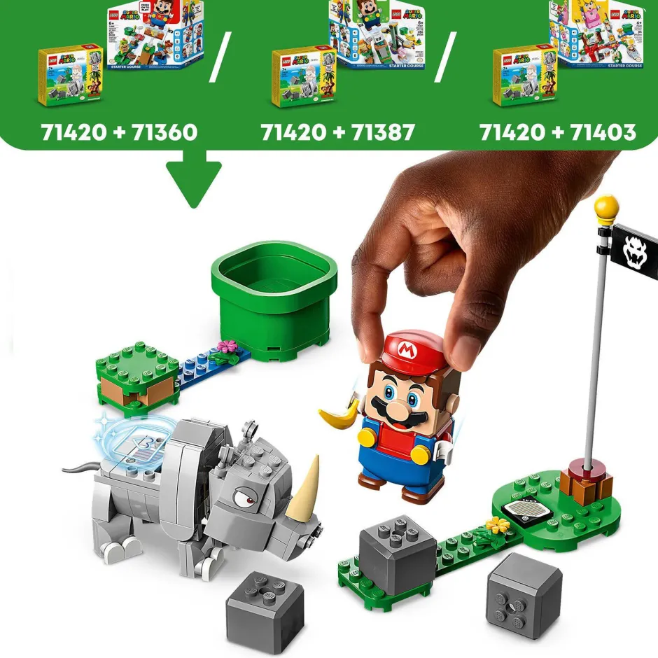 LEGO Super Mario Uitbreidingsset: Rambi De Neushoorn 71425^ Bouwspeelgoed