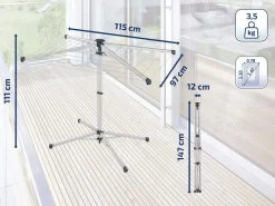 Leifheit Droogmolen Lino Pop-Up Incl. Beschermhoes - 14 M Outlet