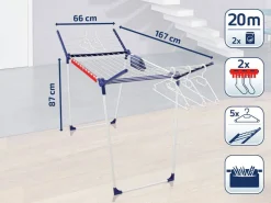 Leifheit Droogrek Pegasus 200 Solid Comfort - 20 M Drooglengte