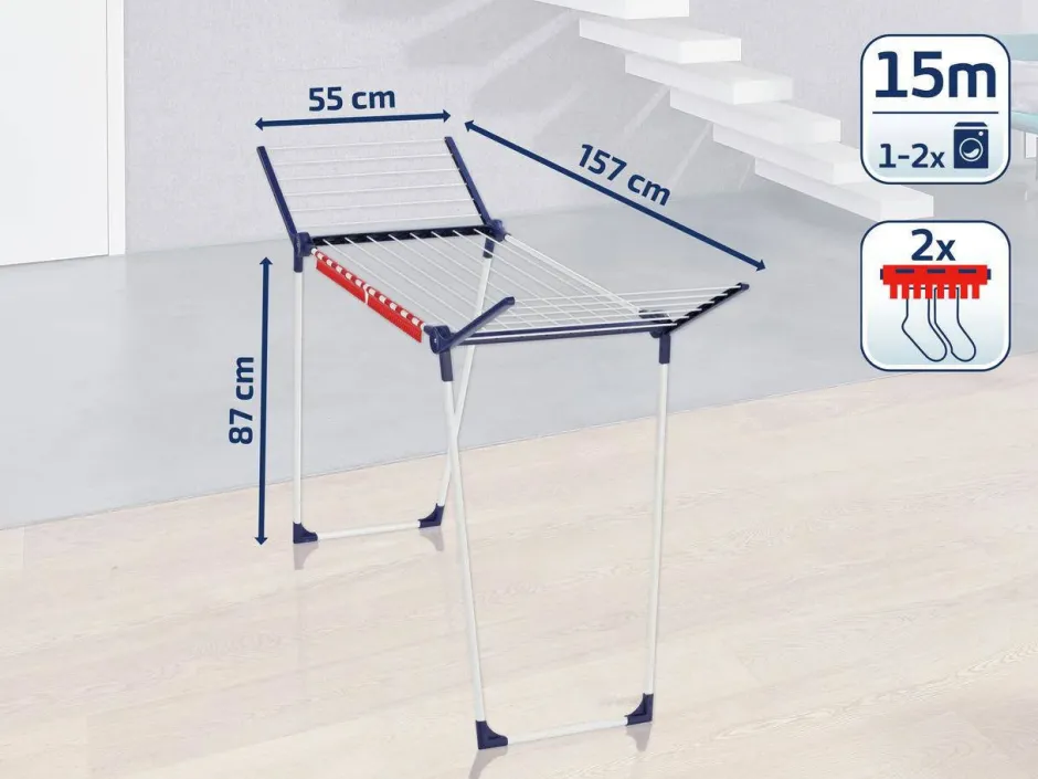 Leifheit Droogrek Pegasus 150 Solid Slim - 15 M Drooglengte Clearance