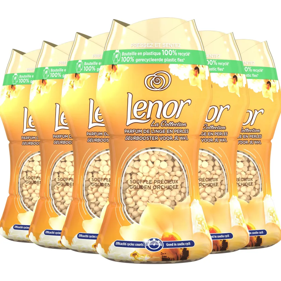 Lenor Gouden Orchidee In-Wash Geurparels - 6 X 154 Gram - Voordeelverpakking Discount