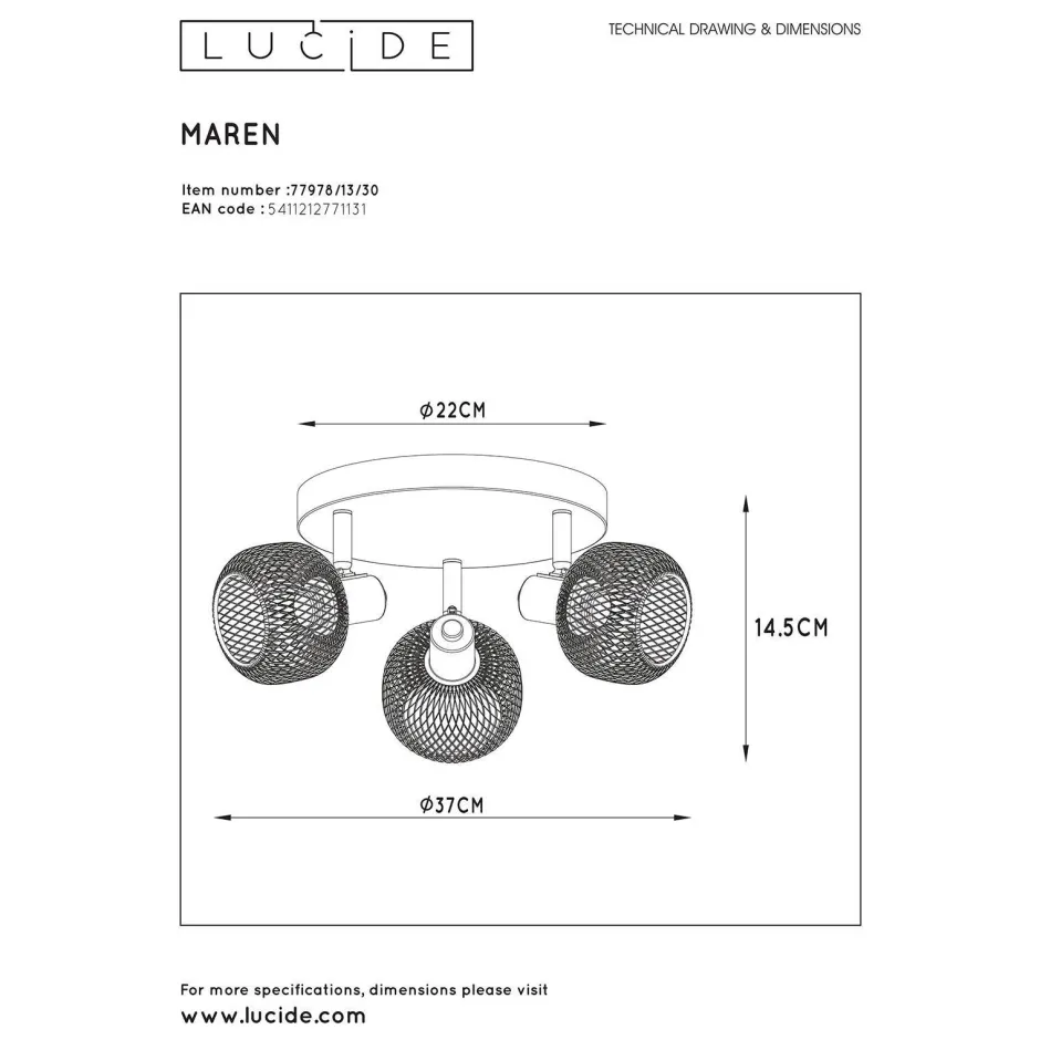 Lucide Plafondlamp Maren Online