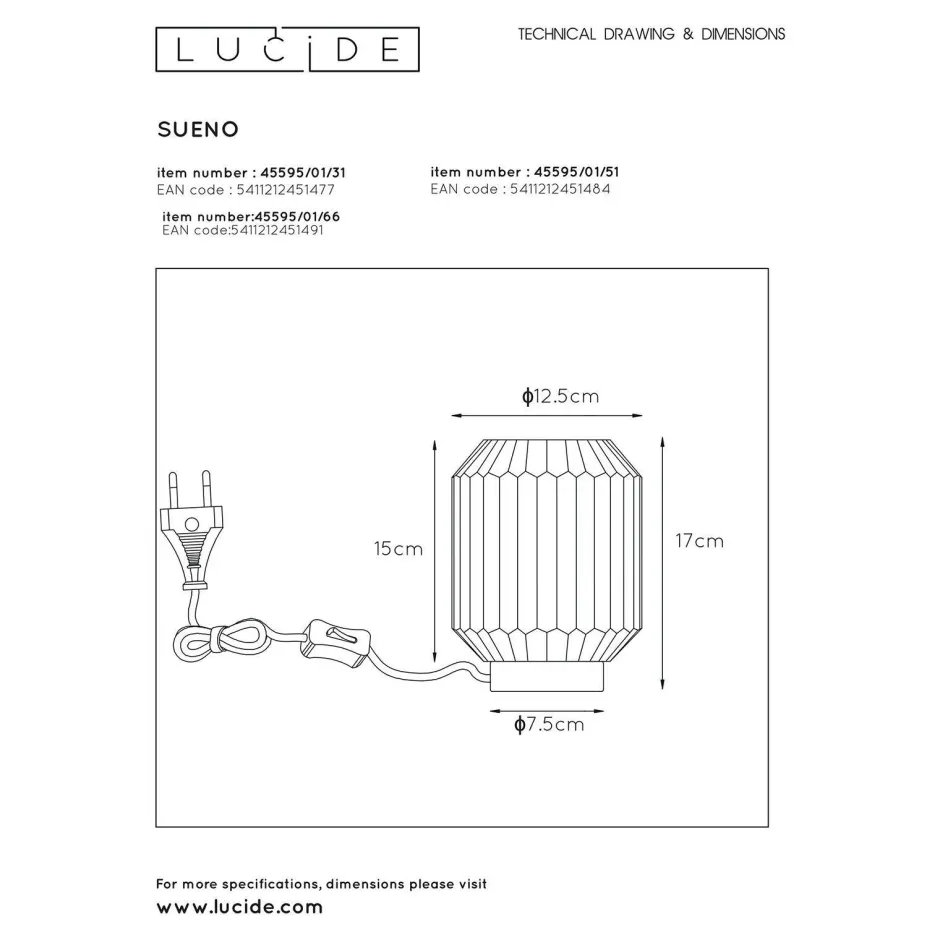 Lucide Tafellamp Sueno Clearance