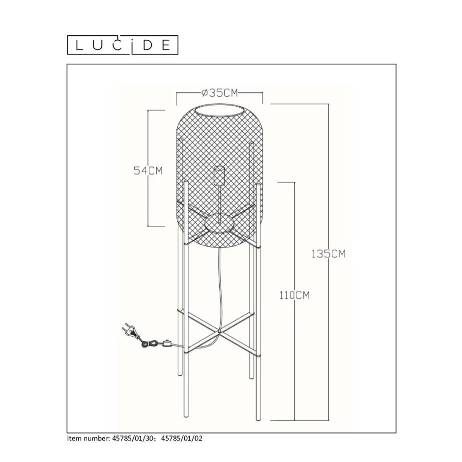 Lucide Vloerlamp Mesh Online