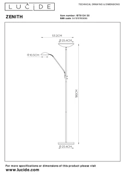 Lucide Vloerlamp Zenith Clearance
