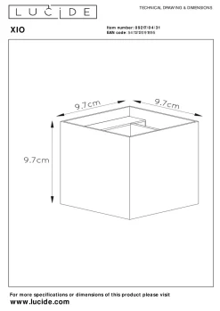 Lucide Wandlamp Xio Hot