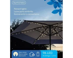 Lumineo Led Parasol Partylight Buiten Op Batterij^ Buitenlampen