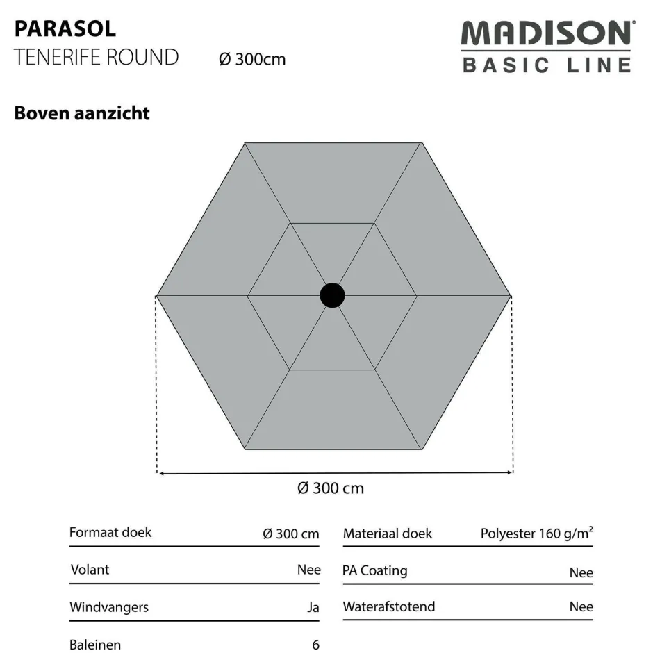 Madison Parasol Tenerife (300X300 Cm)^ Parasols