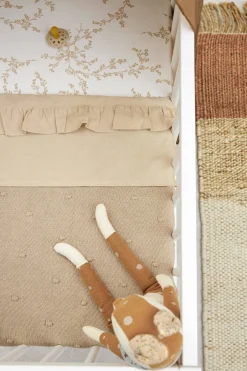 Meyco Baby Ledikantlaken Ruffle 100X150 Sand New