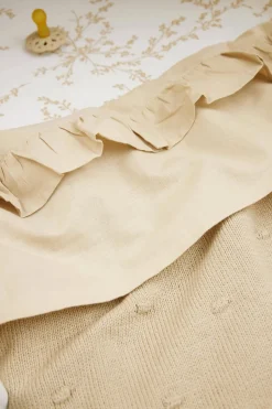 Meyco Baby Ledikantlaken Ruffle 100X150 Sand New