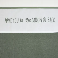 Meyco Baby Ledikantlaken Love You To The Moon & Back 100X150 Cm Forest Green Outlet
