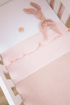 Meyco Baby Ledikantlaken Ruffle 100X150 Soft Pink Discount