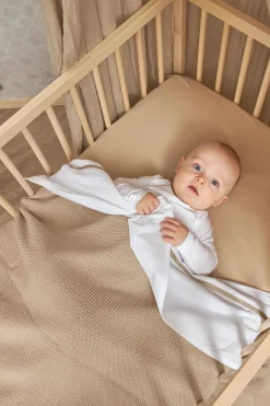 Meyco Baby Ledikantlaken Bies 100X150Cm Sand Outlet