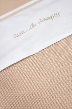 Meyco Baby Ledikantlaken Ssst...Ik Slaap!! 100X150 Sand New