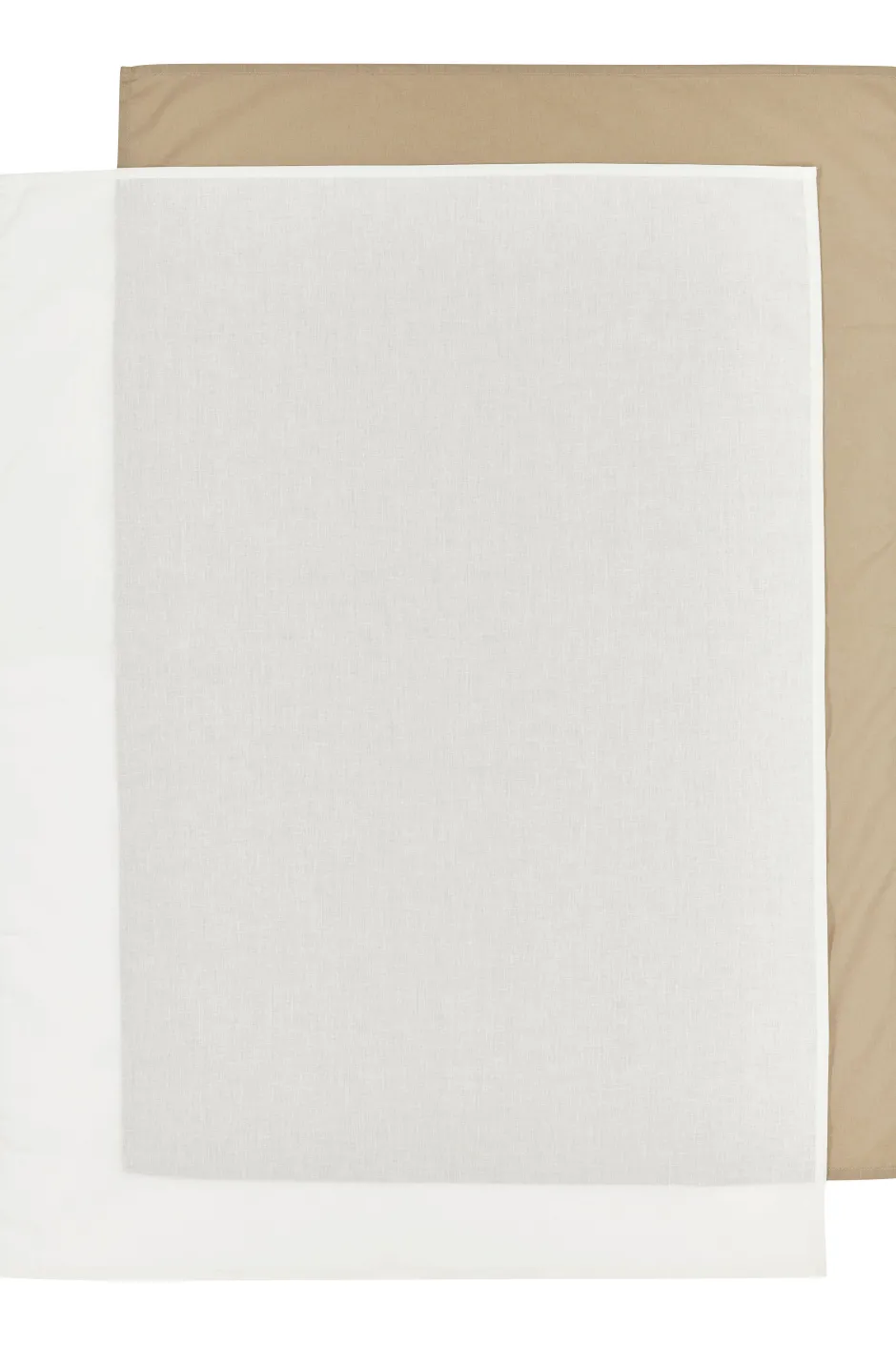 Meyco Baby Ledikantlaken - Set Van 2 100X150 Cm Uni Offwhite/Uni Taupe Outlet