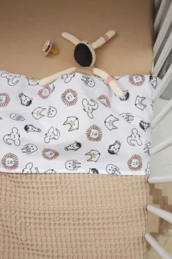 Meyco Baby Ledikantlaken Animal/Uni - Set Van 2 100X150 Cm Wit/Multi Online